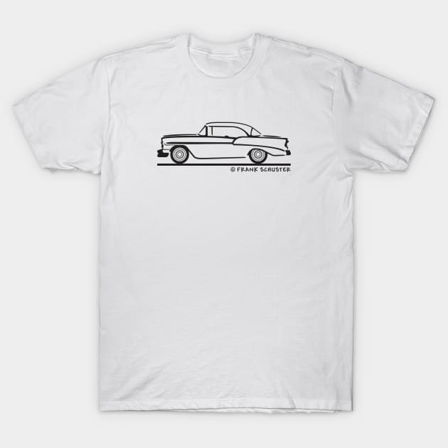 1956 Chevrolet Bel Air Sport Sedan T-Shirt by PauHanaDesign